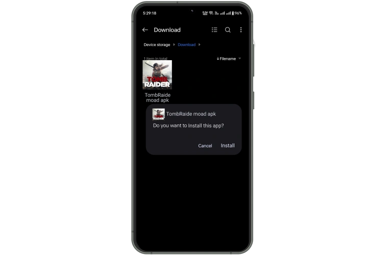 Install Application Tomb Raider APK