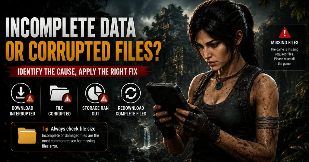 Tomb Raider APK Missing Files