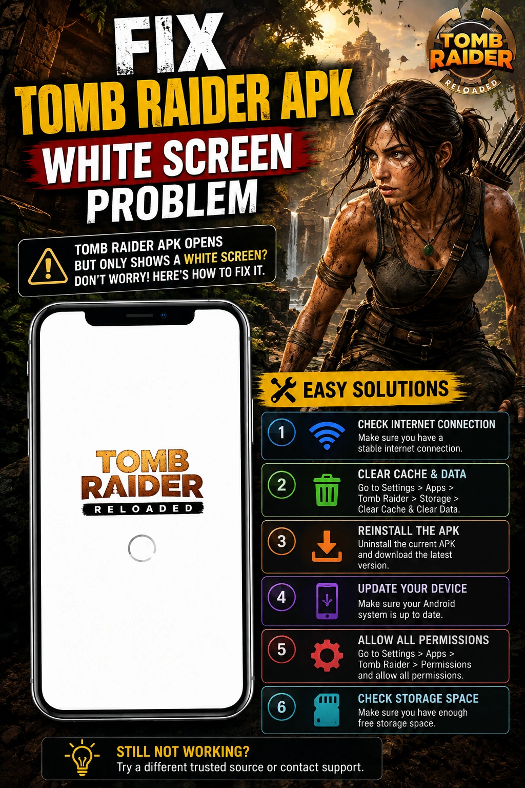 Fix Tomb Raider APK White Screen
