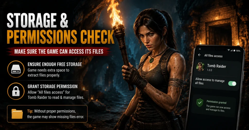Tomb Raider File Missing storage check
